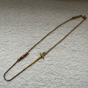 Lizzie Fortunado Gold Sword Necklace